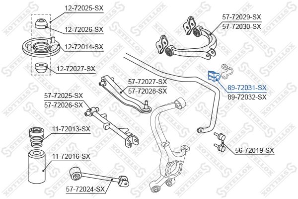 STELLOX 89-72031-SX Mounting, stabiliser bar