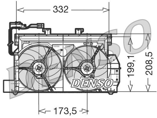 DENSO ventilátor, motorhűtés DER07001
