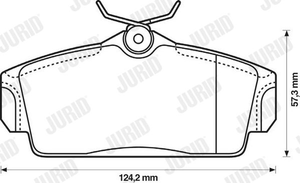 JURID NISSAN Колодки тормозные передние PRIMERA 2.0 16V 96-02