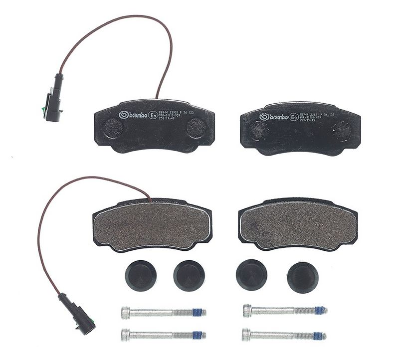 Piduriklotsi komplekt, ketaspidur, BREMBO P 56 122