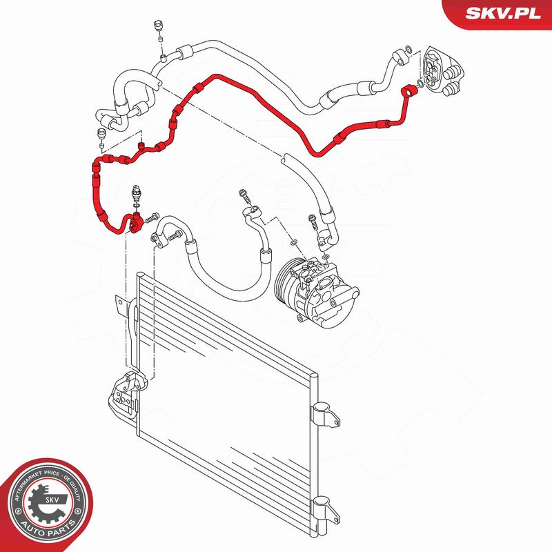 ESEN SKV 54SKV715 High/Low-pressure Line, air conditioning