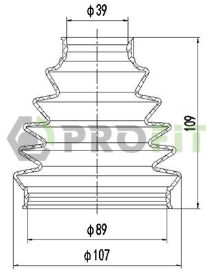 Комплект пилозахисний, приводний вал, PSA BE4R/AL4, Profit 2710-0048XLB