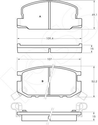 1-GNC R-308 - Brake Pad Set, disc brake