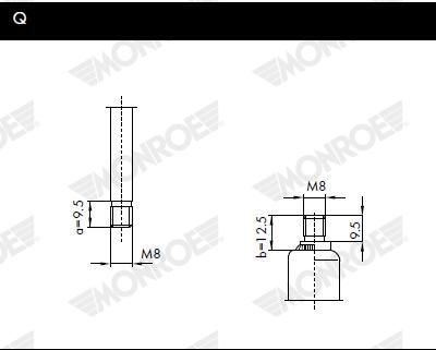 MONROE ML5536 Gas Spring, rear window