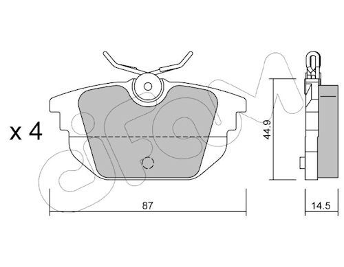 Set placute frana,frana disc 822-299-0 CIFAM