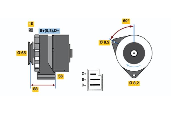 BOSCH Dynamo / Alternator 0 986 030 580