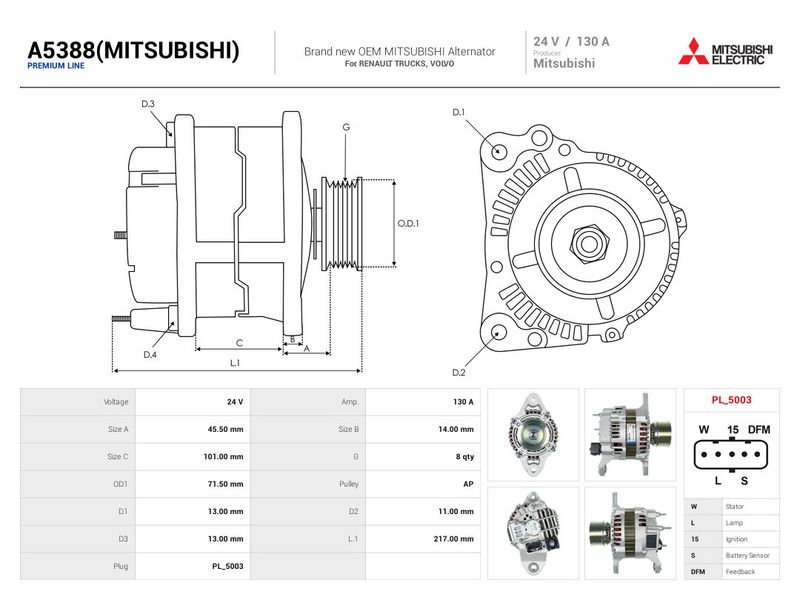 Prekės atitinka OEM kodą: A004TR6291ZT