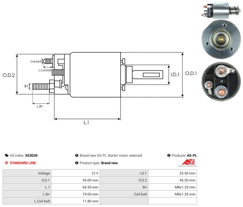 Magnetlülitus, starter, AS-PL SS3030