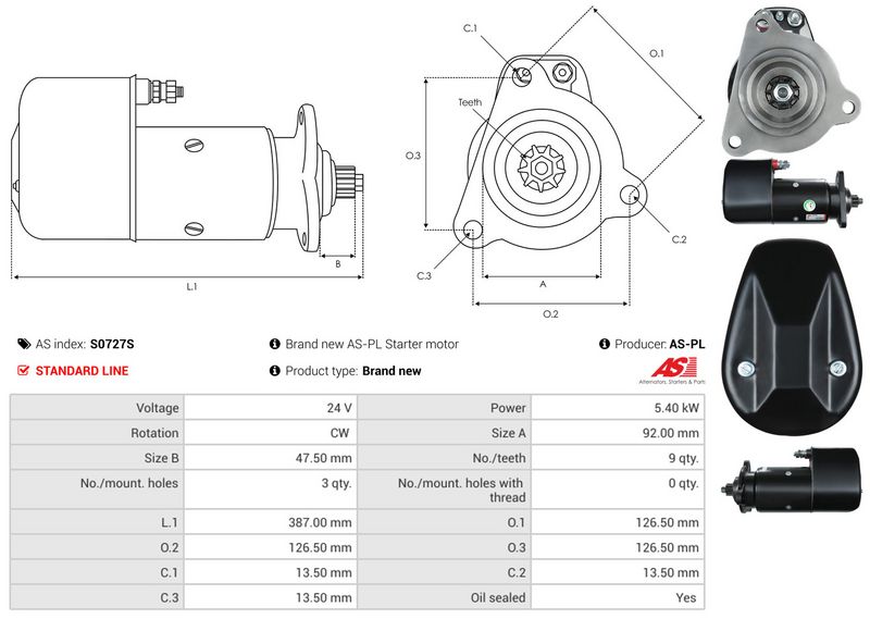 AS-PL S0727S Starter
