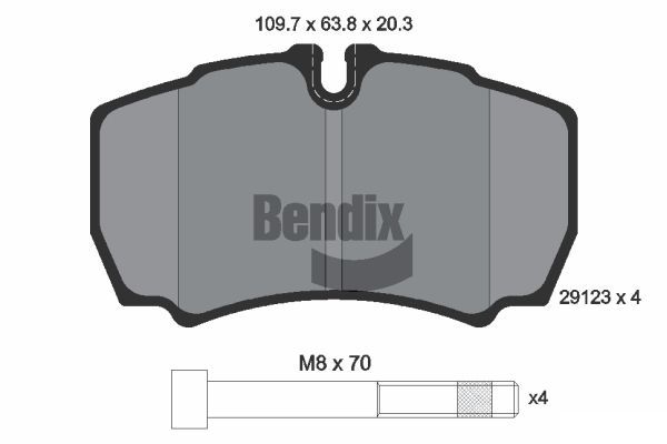 BENDIX Braking fékbetétkészlet, tárcsafék BPD1148