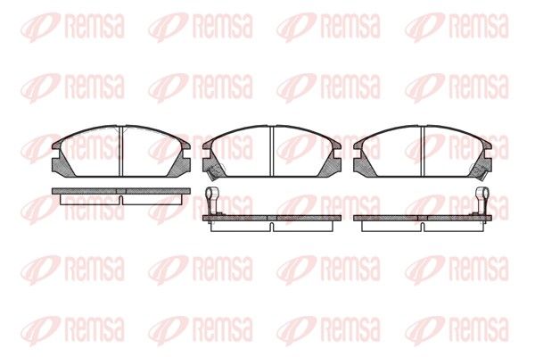 Комплект гальмівних накладок, дискове гальмо, Remsa 0228.02