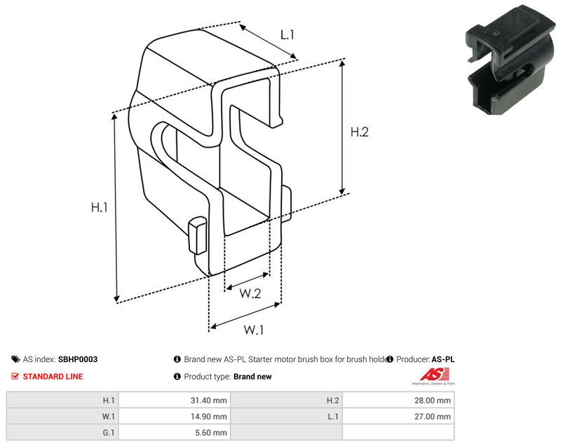AS-PL SBHP0003 Repair Kit, starter