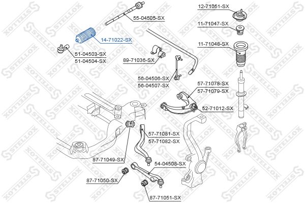 STELLOX 14-71022-SX Bellow, steering