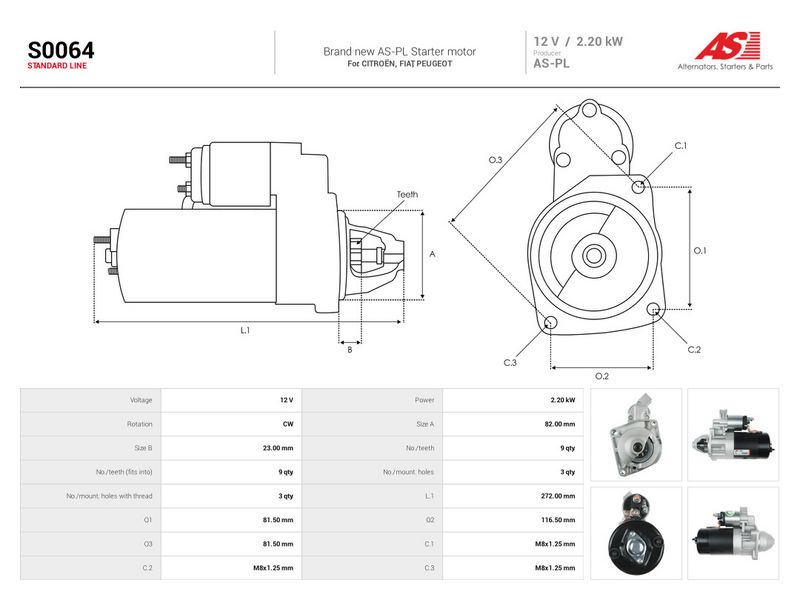 Starter, AS-PL S0064