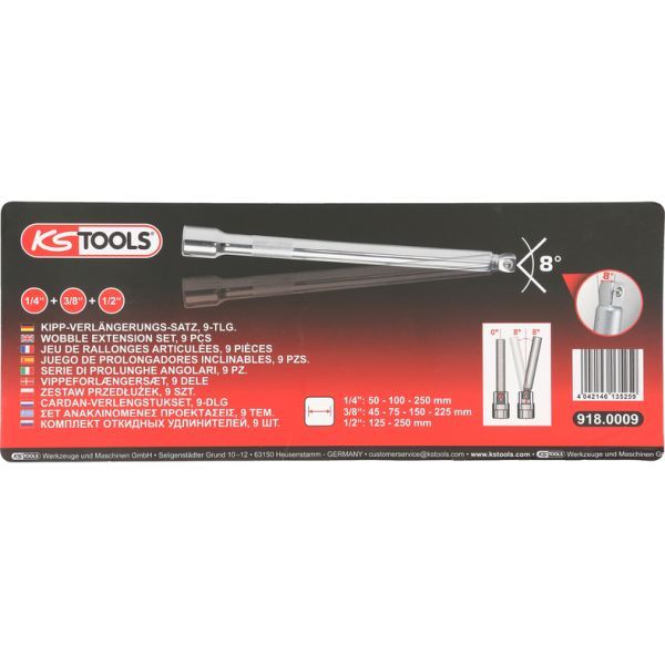 Pikenduskomplekt, padrunvõti, KS TOOLS 918.0009