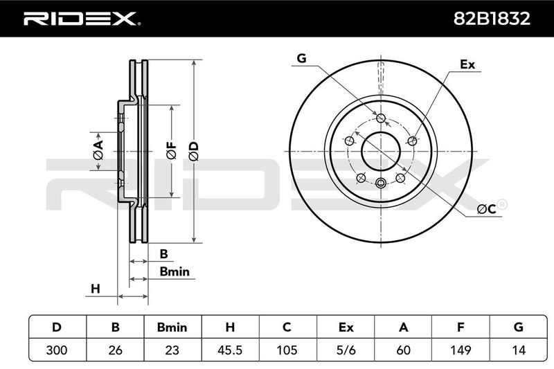 спирачен диск RIDEX