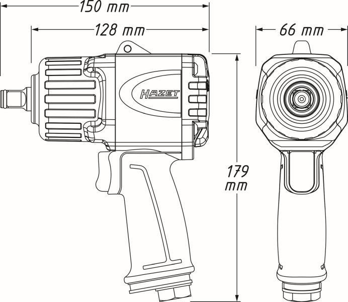 HAZET 9012TT Impact Wrench (compressed air)