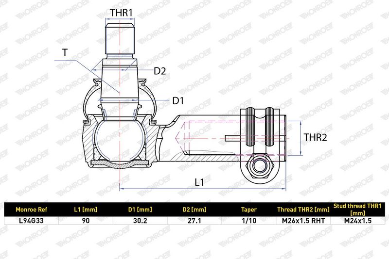 Hlava příčného táhla řízení L94G33