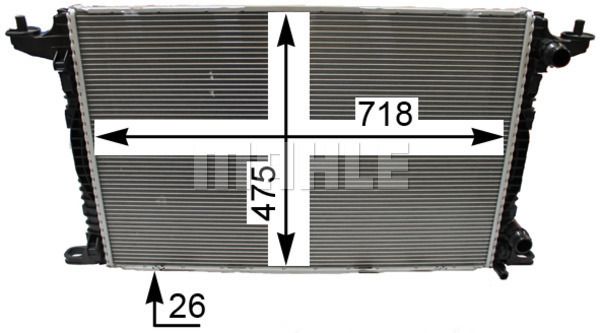 Радіатор, система охолодження двигуна, Mahle CR2179000P