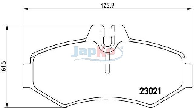 Piduriklotsi komplekt, ketaspidur, JAPKO 510513