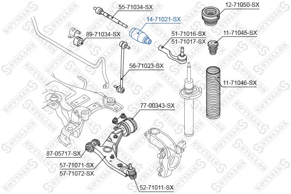 STELLOX 14-71021-SX Bellow, steering