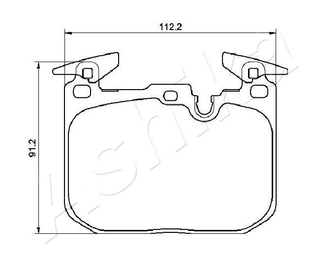 Комплект гальмівних накладок, дискове гальмо, Ashika 50-00-0103