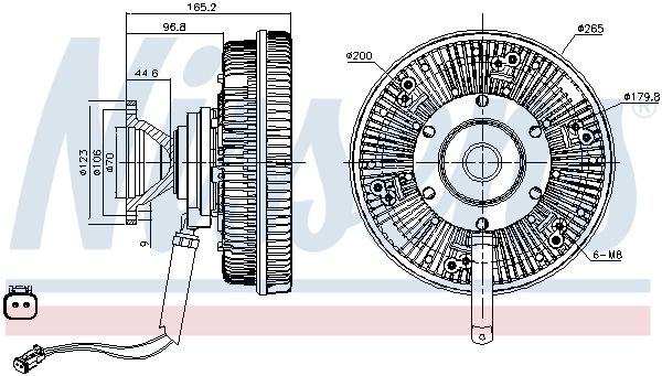 NISSENS 86108 Clutch, radiator fan