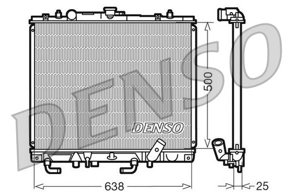 Радіатор, система охолодження двигуна, Denso DRM45016