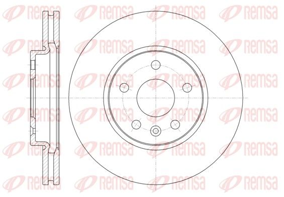 Гальмівний диск, передня вісь, з вентиляцією, 276мм, кількість отворів 5, OPEL диск гальмівний передн.Chevrolet Cruze 1.6 09-, Astra J, Remsa 61313.10