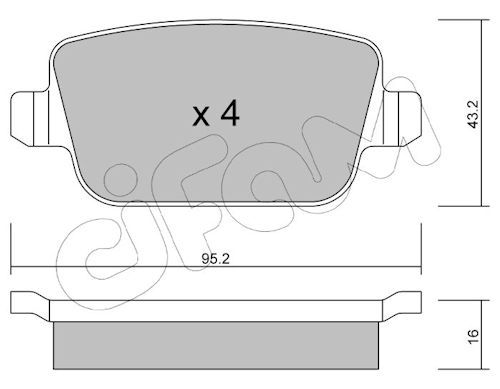 Set placute frana,frana disc 822-780-0 CIFAM