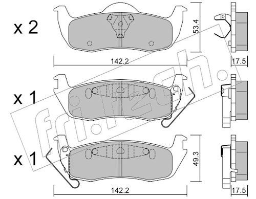 fri.tech. 736.0 Brake Pad Set, disc brake
