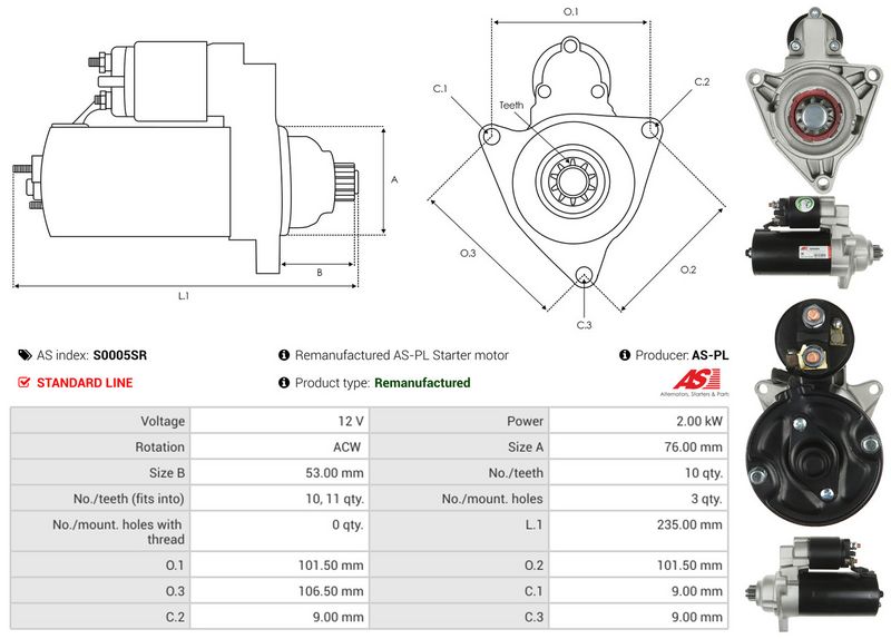 AS-PL S0005SR Starter