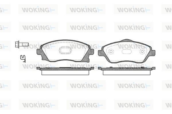 Комплект гальмівних накладок, дискове гальмо, Woking P6743.12