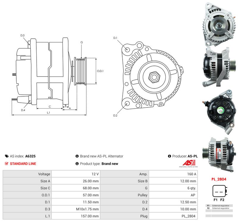 Generaator, AS-PL A6325