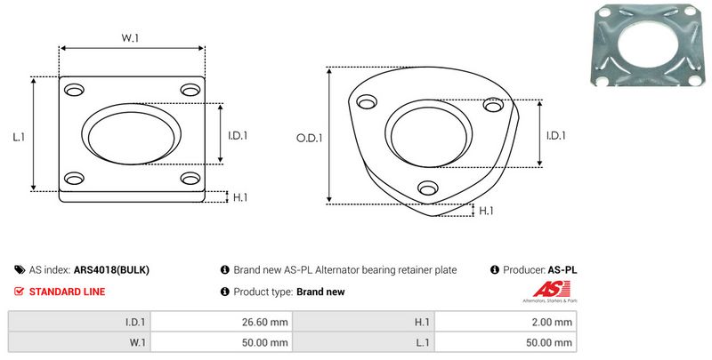 AS-PL ARS4018(BULK) Repair Set, alternator