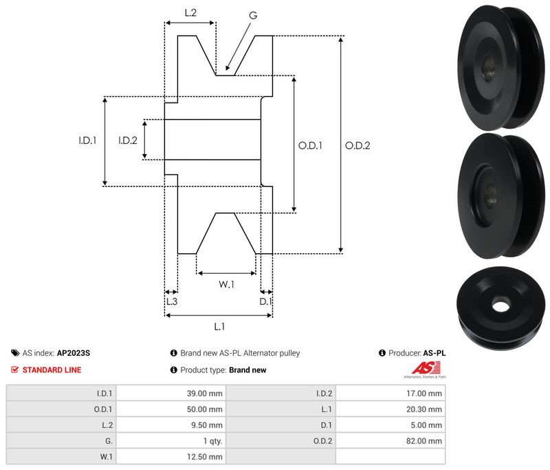 Rihmaratas, generaator, AS-PL AP2023S