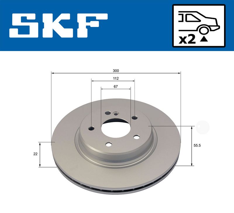 SKF VKBD90648V2 Brake Disc