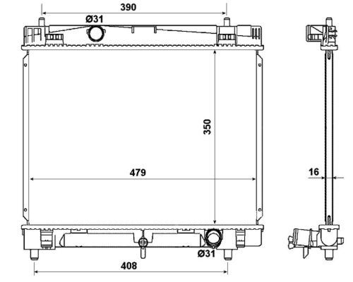 NRF 53972 Radiator, engine cooling