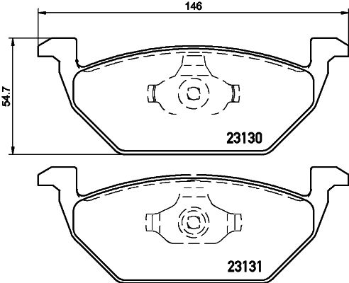 Комплект гальмівних накладок, дискове гальмо, Hella Pagid 8DB355008-591