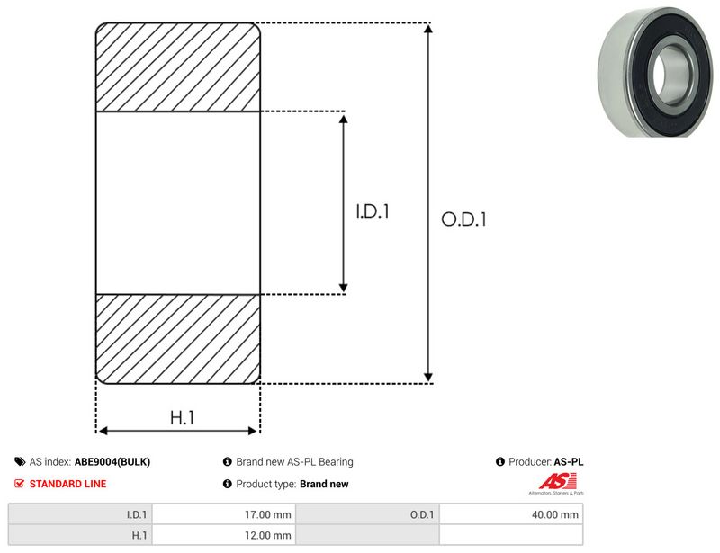 AS-PL ABE9004(BULK) Bearing