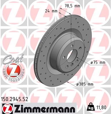 Гальмівний диск, Zimmermann 150.2945.52