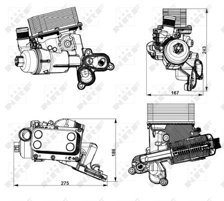 NRF 31751 Housing, oil filter