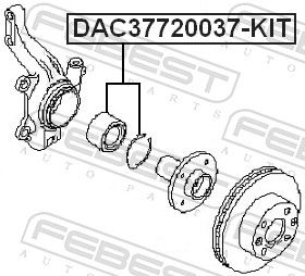 FEBEST DAC37720037-KIT Wheel Bearing Kit