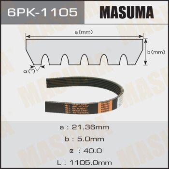 Поліклиновий ремінь, Masuma 6PK-1105