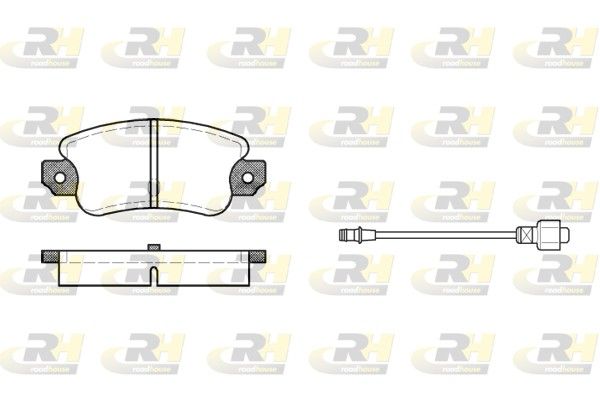 Комплект гальмівних накладок, дискове гальмо, Roadhouse 2028.02