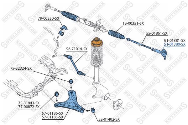 STELLOX 51-01380-SX Tie Rod End