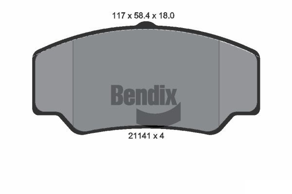 BENDIX Braking fékbetétkészlet, tárcsafék BPD1752