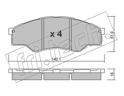 fri.tech. 813.0 Brake Pad Set, disc brake