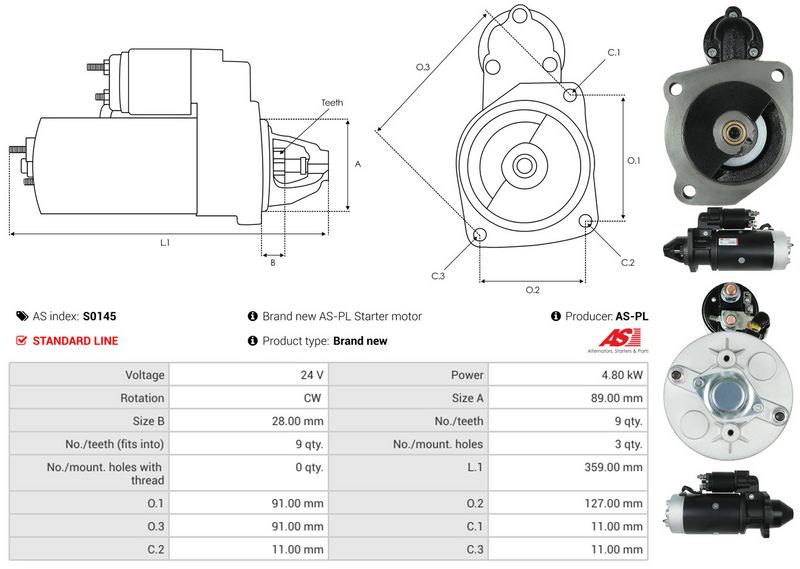 AS-PL S0145 Starter