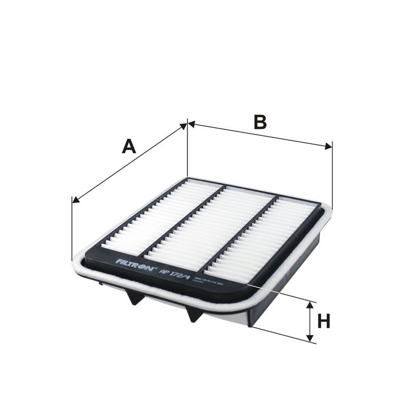 Luchtfilter (Patroon) past: MITSUBISHI GRANDIS 2.0D 09.05-03.10